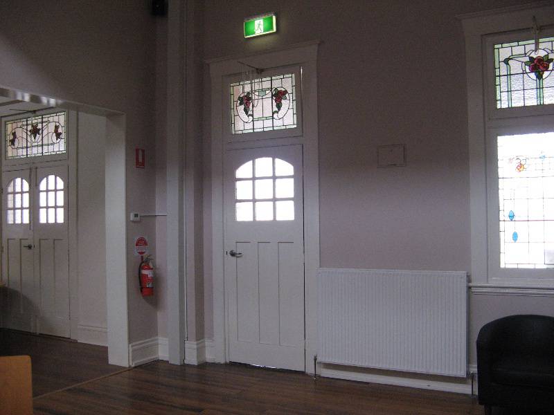 Warragul Railway Station leadllights refreshment room