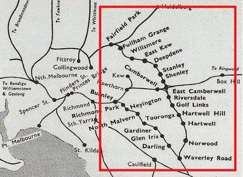 A diagram of the Outer Circle Railway Line with the Chandler Highway Bridge denoted.jpg