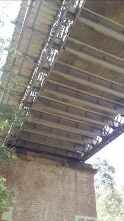 A view from the cycle path at the southern end of the bridge.jpg