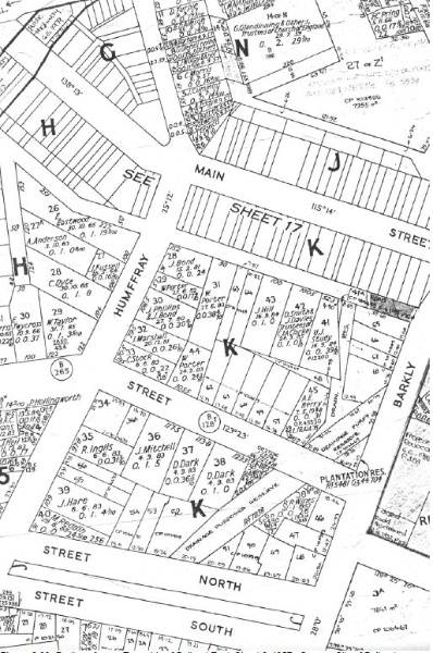Figure 2.09: Portion of map, Township of Ballarat East, Sheet 6, 1957. - 