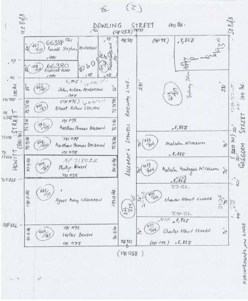 Figure 2.11: William Titherirdge & Charles William Growcott, Plan of Subdivision, allotment 8 section B, 27 August 1906. - Ballarat Heritage Precincts Study, 2006