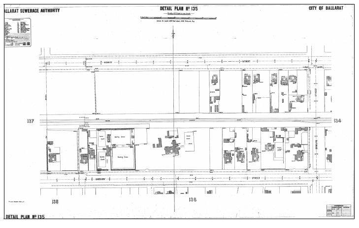 Figure 2.14: Ballarat Sewerage Authority Plan, 1933. - Ballarat Heritage Precincts Study, 2006