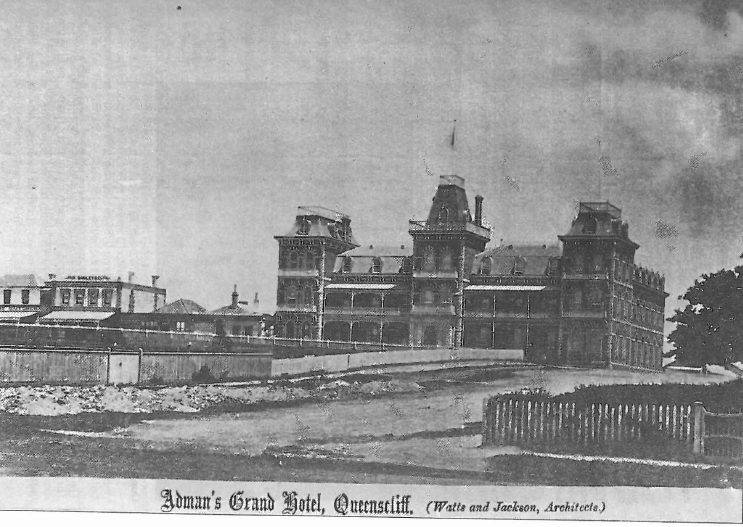 Vue Grand Guest House - The remains of the weatherboard Australasian Hotel being swamped by the part-finished Admans' Hotel in 1881.