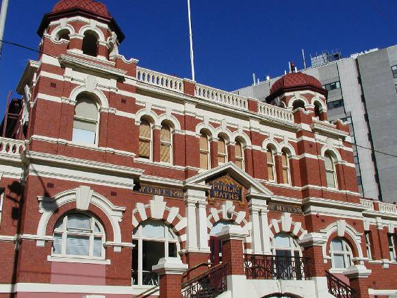city baths swanston street melbourne close up she project 2004