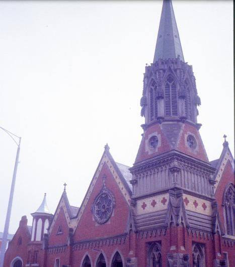 former congregational church and hall mair and dawson sts north ballarat steeple she project 2004