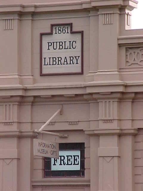 former library buninyong signage detail 2002 
