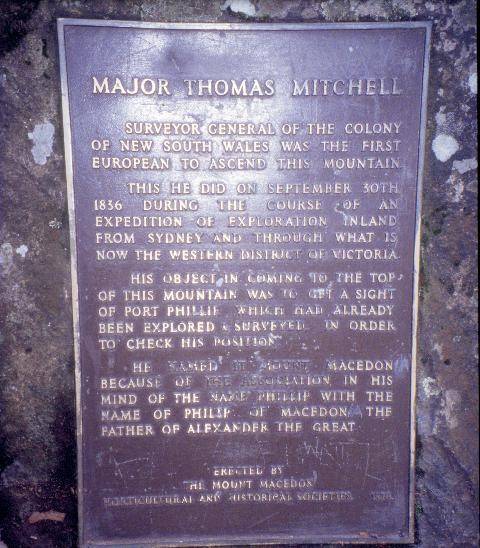 h01027 macedon cross cameron drive mt macedon plaque she project 2003