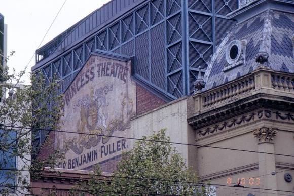 h00093 princess theatre spring street melbourne painted coat of arms 