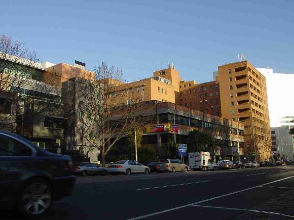 Rear and side of building (view from Nicholson Street)