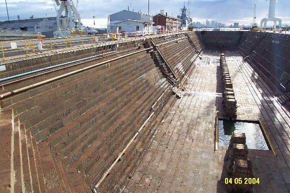 h00697 alfred graving dock williamstown dockyard williamstown side view she project 2004