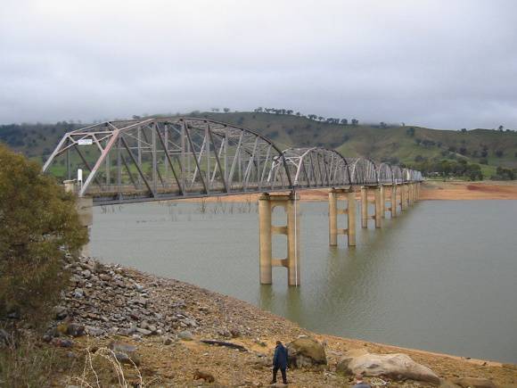 h00989 bethanga bridge bellbridge south side  from nsw jun20044 mz