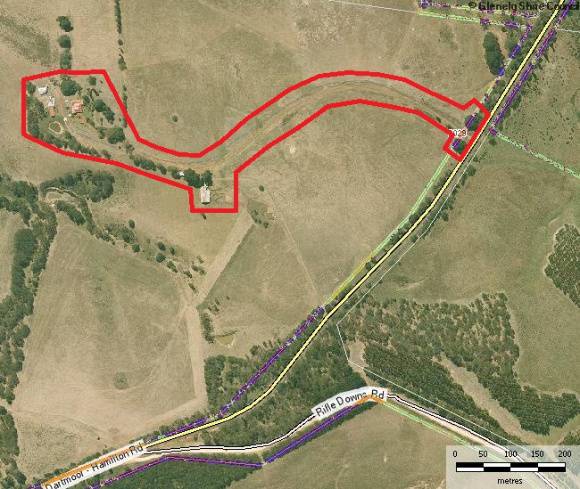 MAP 1 -  Proposed extent of listing for Rifle Downs Homestead