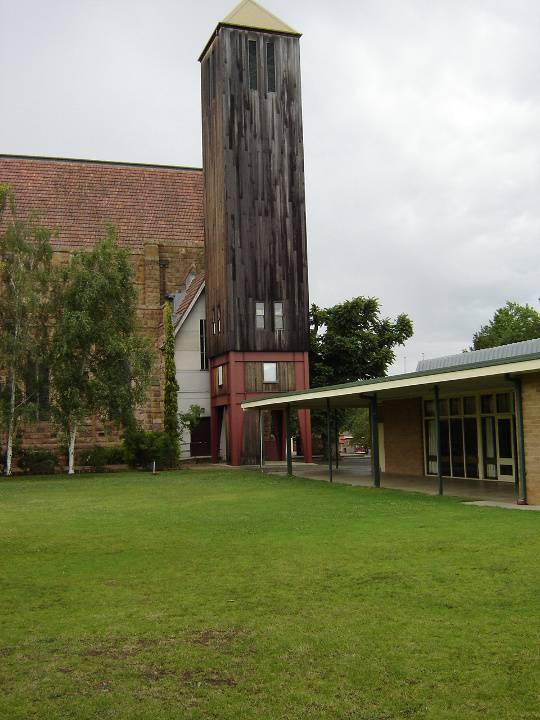 h01065 holy trinity anglican cathedral precinct wangaratta new tower 2005
