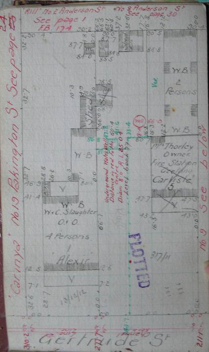 GWST Fieldbook, no. 171, p.23, 13 Dec 1912, (left property)