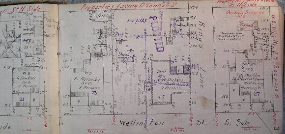 GWST Fieldbook, no. 33, p.3, c.1912 (right property).