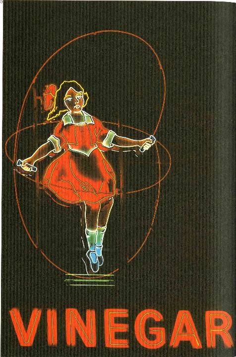 h02083 skipping girl illuminated