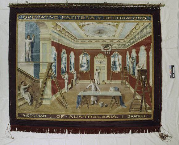 h02086 eight hour day banner painters1