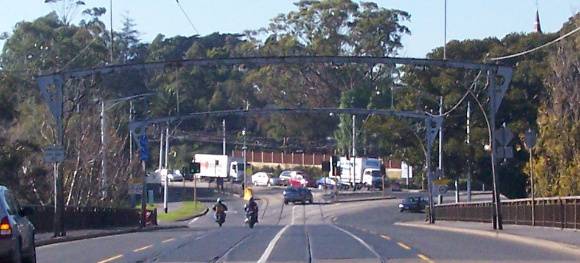Ornamental tram poles