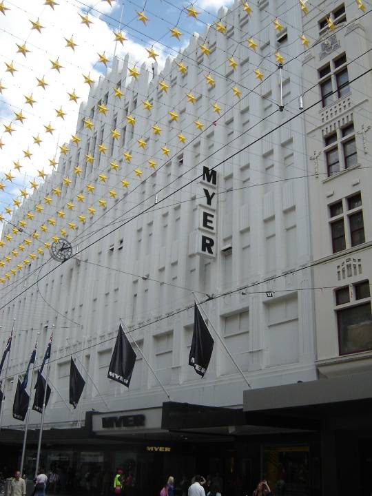 H2100 myers melbourne bourke street facade  jan 06 jb