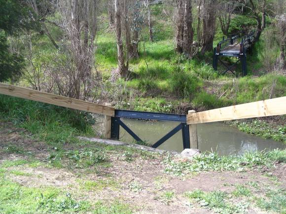Remains of bridge.  Alphington side in foreground