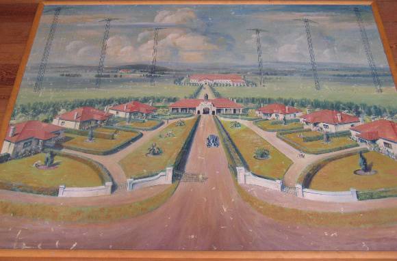 Fiskvillle painting of complex c1920s