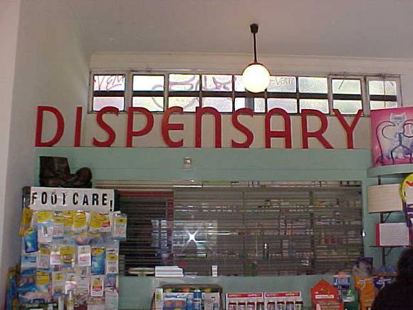 Callanans Chemist Interior Signage Dispensary June 2001