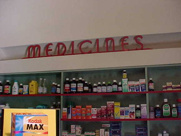 Callanans Chemist Interior Signage Medicines June 2001