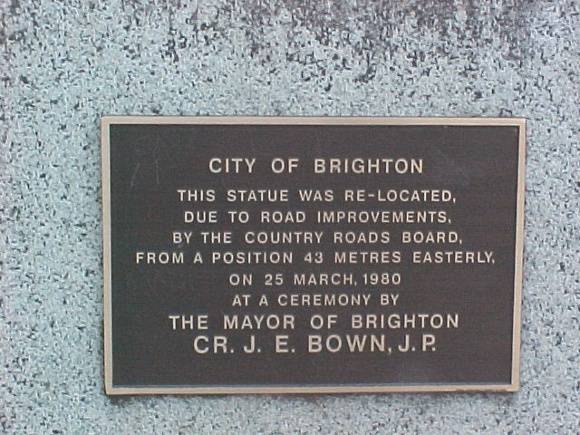 Tommy Bent Statue Plaque 1980