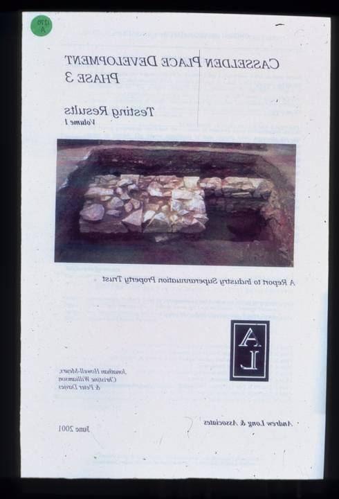 Casselden Place Excavation 2002-2003