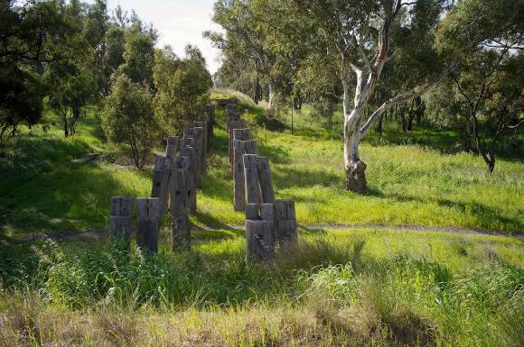 B6910 Wimmera River former 12 span bridge