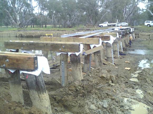 B7031 Murchison Rail Trail Bridge sub structure 2010