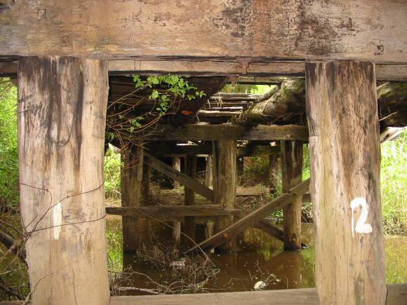 B6954 Tyers Road Bridge piers