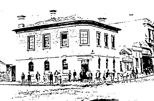 ANZ Bank02 - North west corner of Lydiard and Sturt Streets, showing the earlier bank building on the site - Ref: H26070 - La Trobe Library - Ballarat Conservation Study, 1978