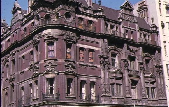 melbourne city building elizabeth street melbourne front detail feb1978