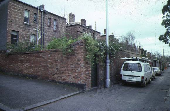 canterbury terrace powlett street east melbourne rear view of terrace housing