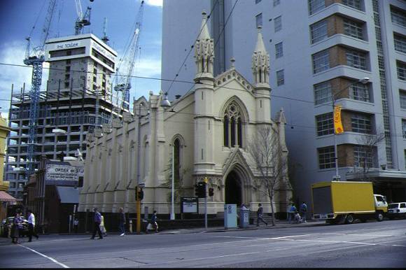1 john knox free presbyterian church swanston street melbourne front elevation