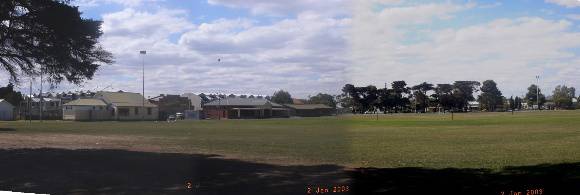 House at 27 Esplanade WILLIAMSTOWN, Hobsons Bay Heritage Study 2006 - overall view looking to the north-west from the Esplanade toward the Tennis Pavilion (bottom left)
