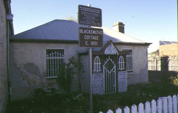 1 former blacksmiths cottage & shop main street bacchus marsh front view of cottage 1997