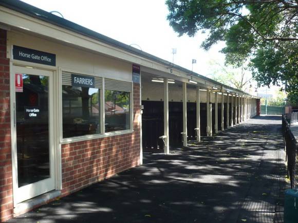 Horse stalls along McPherson St boundary