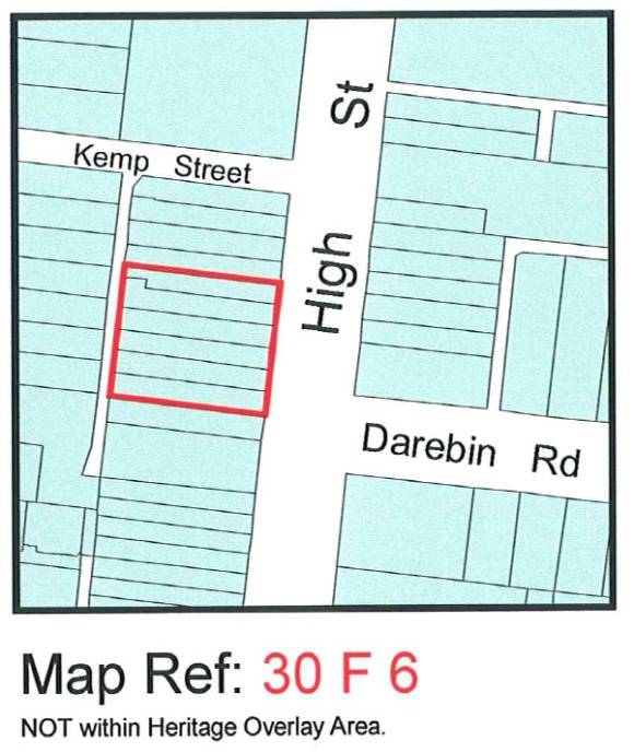 City of Darebin Heritage Review 2000 (map)