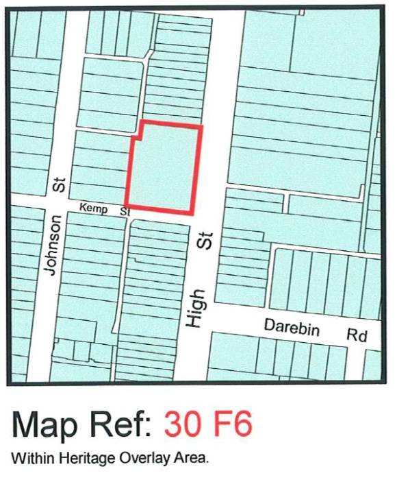 City of Darebin Heritage Review 2000 (map)