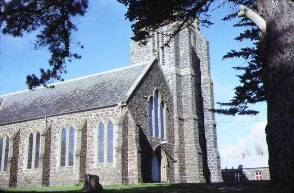 1 st john's anglican church barclay street port fairy side view jul1980