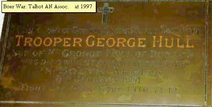 Talbot ANA Hall Honour Roll (Boer War)