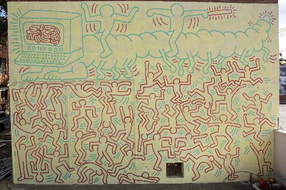 Haring Mural after conservation- Image: Courtesy Arts Vic 
