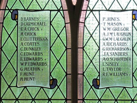 Wangaratta Methodist, now Uniting Church, details of names on Honour Roll, 1921