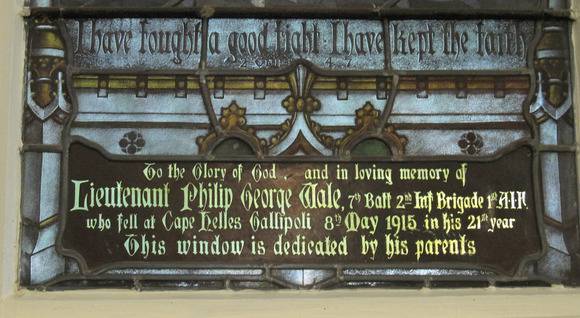 Euroa former Methodist Church Wale WWI inscription