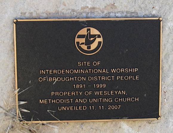 Broughton Church,[former Methodist] plaque 2007