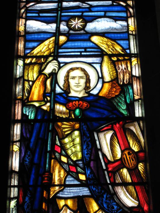 Ararat Holy Trinity Anglican Church, St Michael detail, Mathieson & Gibson