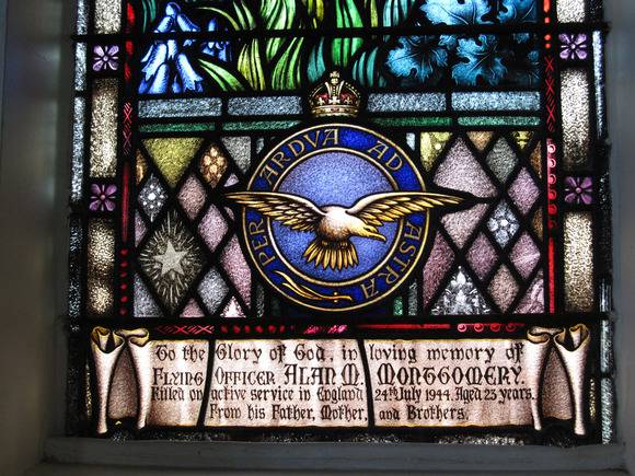 Tatura St Andrews Presbyterian Church Airman memorial Air Force badge and inscription