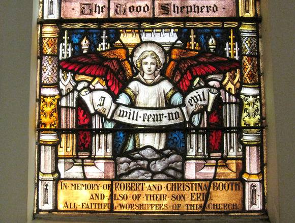 Footscray St Johns Anglican Good Shepherd nave south M&G inscription